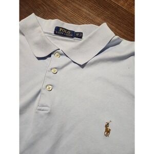 Polo Ralph Lauren Polo Shirt 3XB Blue Flesh Pony Short Sleeve Cotton Casual Golf